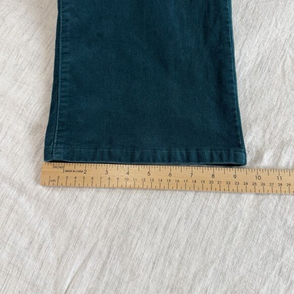Coldwater Creek Women's Corduroy Pants Teal Bootcut Stretch Size 14 Natural Fit - Picture 14 of 15